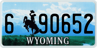 WY license plate 690652