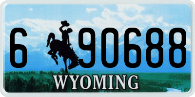 WY license plate 690688