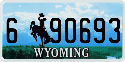 WY license plate 690693