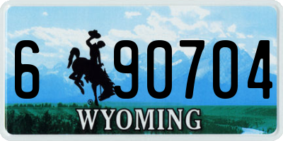 WY license plate 690704