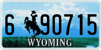WY license plate 690715