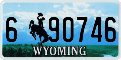 WY license plate 690746