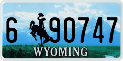 WY license plate 690747
