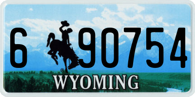 WY license plate 690754