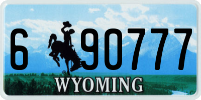 WY license plate 690777