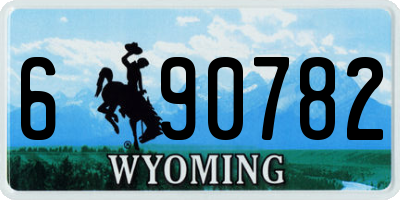 WY license plate 690782