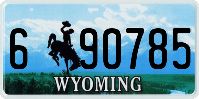 WY license plate 690785