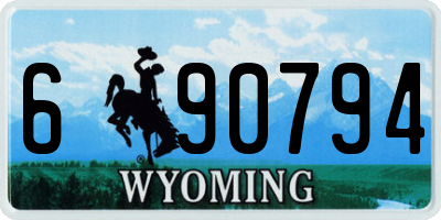 WY license plate 690794