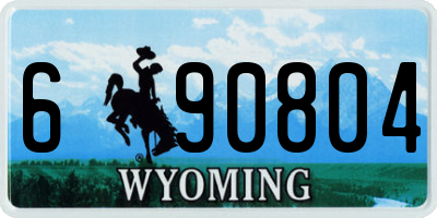 WY license plate 690804