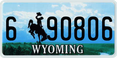 WY license plate 690806