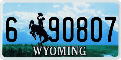 WY license plate 690807