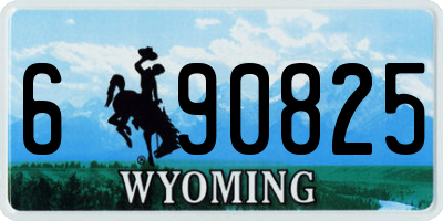 WY license plate 690825