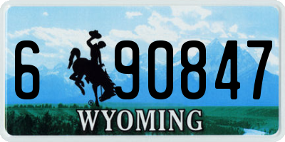 WY license plate 690847