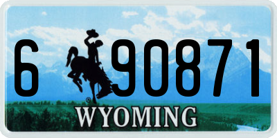 WY license plate 690871