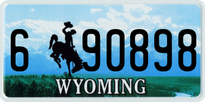 WY license plate 690898