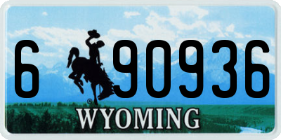 WY license plate 690936