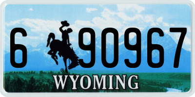 WY license plate 690967