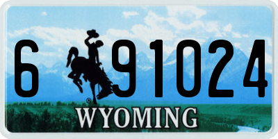 WY license plate 691024