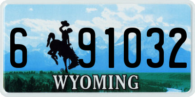WY license plate 691032