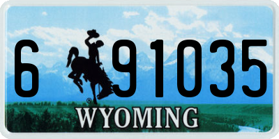 WY license plate 691035