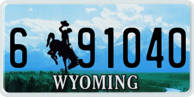 WY license plate 691040
