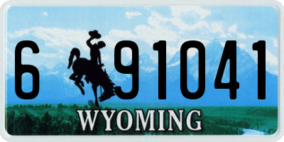 WY license plate 691041