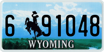 WY license plate 691048