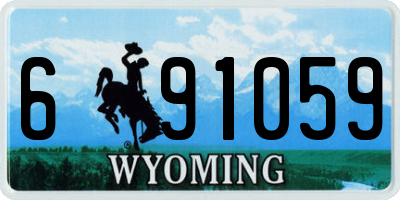 WY license plate 691059
