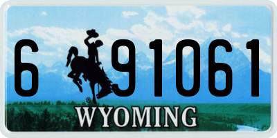 WY license plate 691061