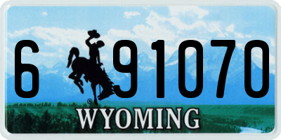 WY license plate 691070