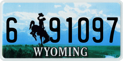 WY license plate 691097