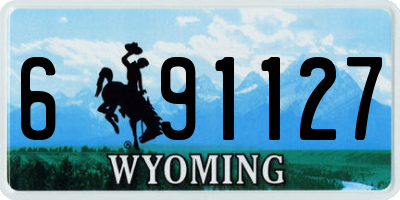 WY license plate 691127