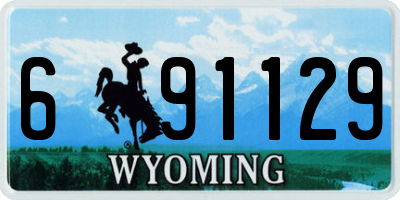 WY license plate 691129