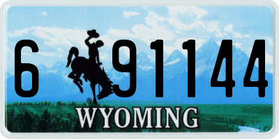 WY license plate 691144