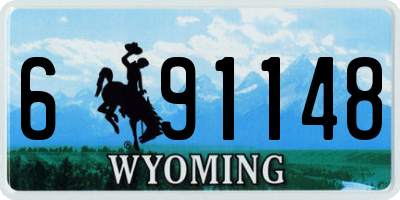 WY license plate 691148