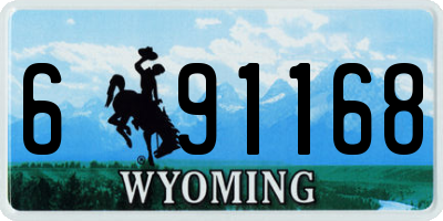 WY license plate 691168