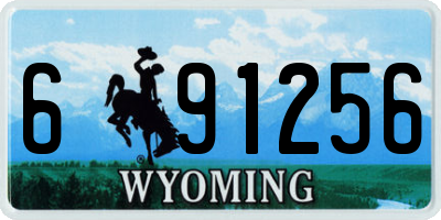 WY license plate 691256