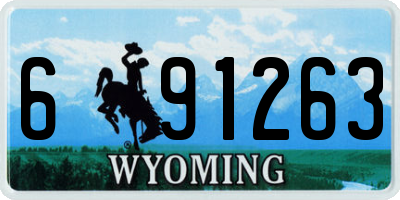 WY license plate 691263