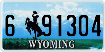 WY license plate 691304
