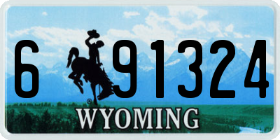 WY license plate 691324