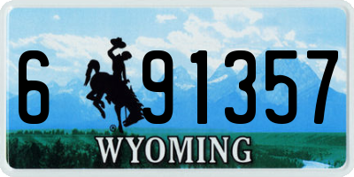 WY license plate 691357