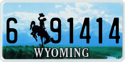 WY license plate 691414