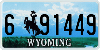WY license plate 691449