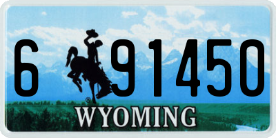 WY license plate 691450