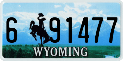 WY license plate 691477