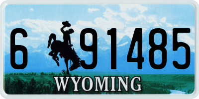 WY license plate 691485
