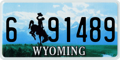 WY license plate 691489