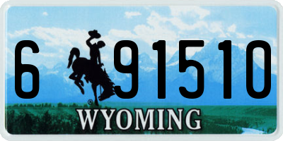 WY license plate 691510
