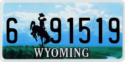 WY license plate 691519