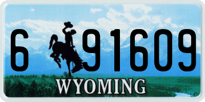 WY license plate 691609